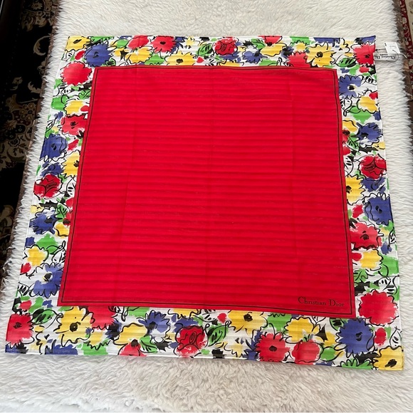 Christian Dior Echarpes Multicolor Shawl/Scarf 27” - Picture 1 of 13